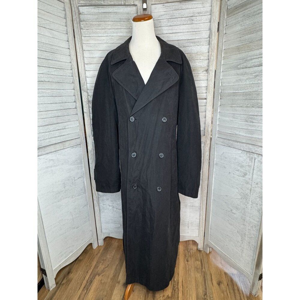 Vintage Bill Blass Trench Coat Removable Lining Men's Size 44L
